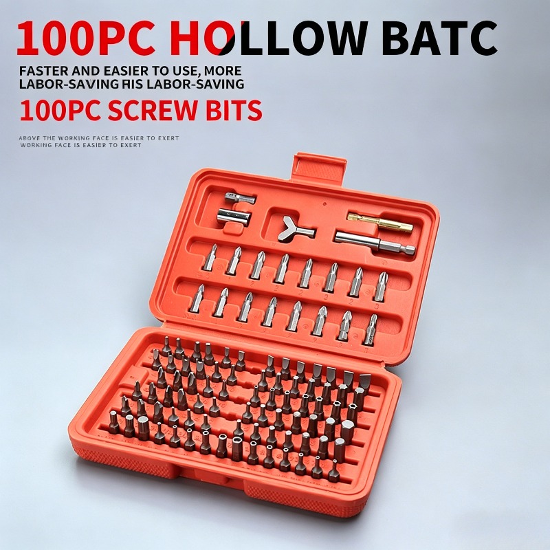 Tools Use In The Workshop - طقم مفكات 100 قطعة، مجموعة رؤوس