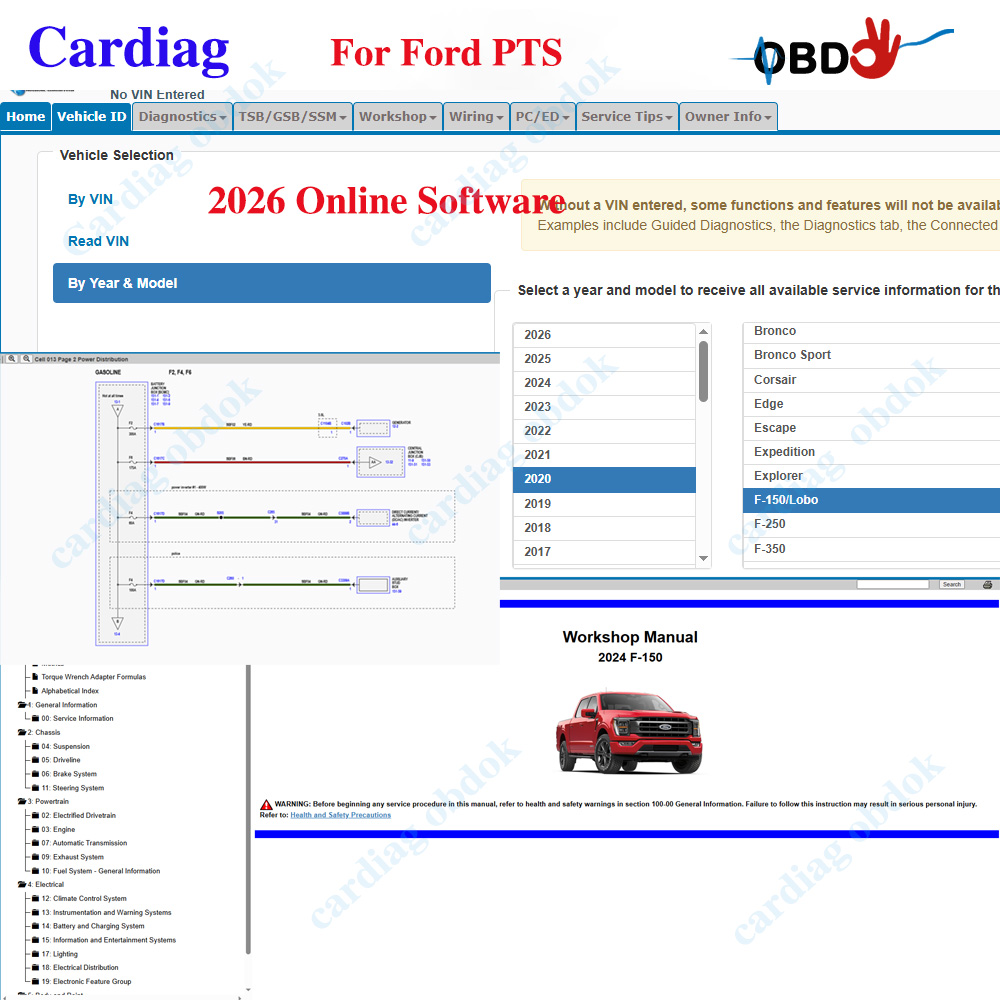 برنامج فورد PTS عبر الإنترنت ل - مراجعة Workshop Tools Online وسعره