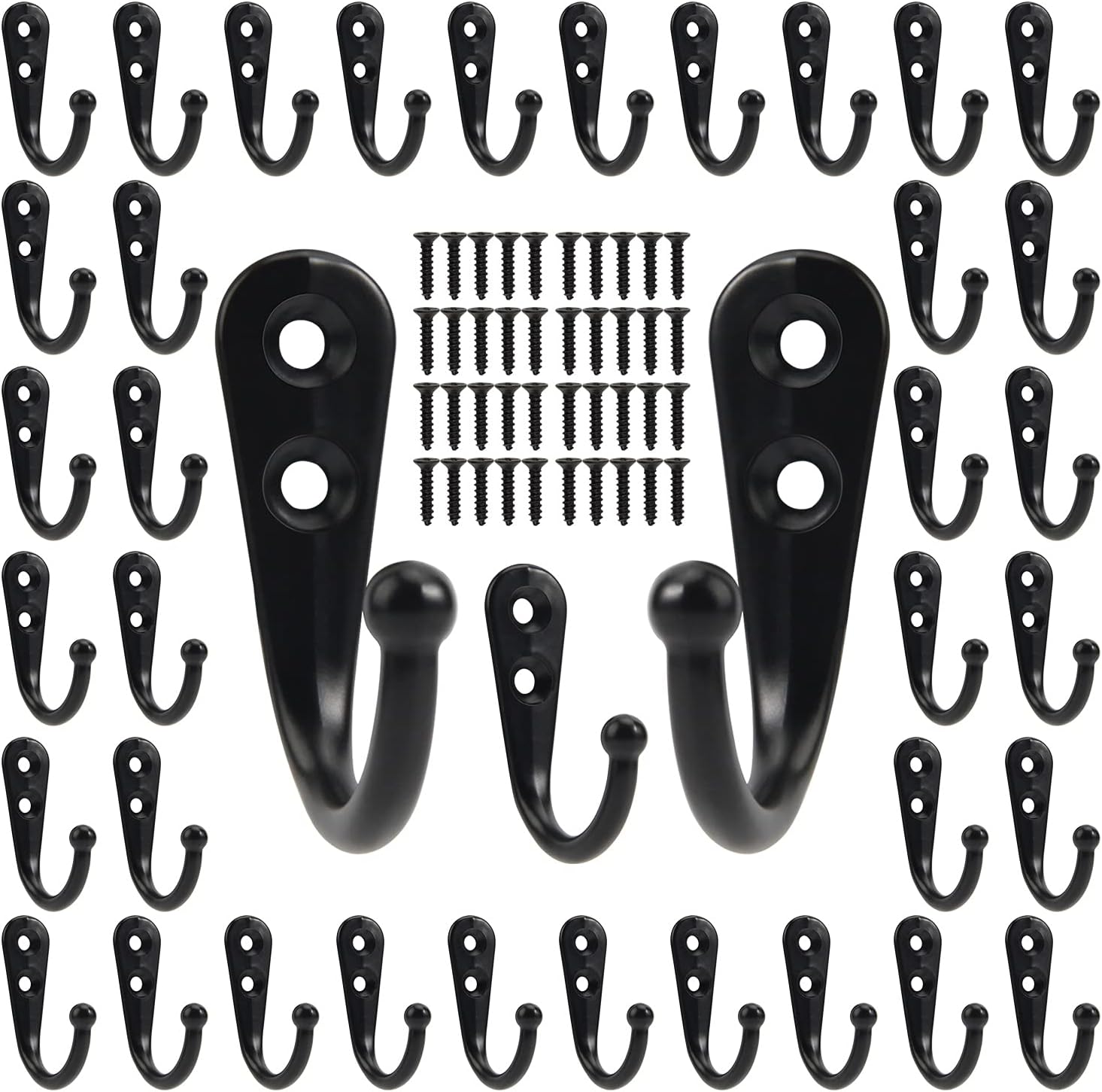 خطافات معدنية سوداء مع براغي ل - مراجعة Screw Organizer Kit وسعره